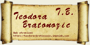 Teodora Bratonožić vizit kartica